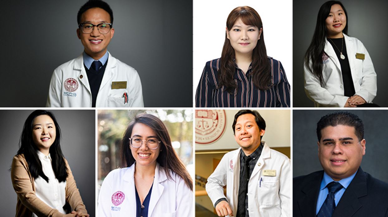 The Asian Students Association board members (from the top left to bottom right): President Alex Wang, PharmD ’22; Vice President Seung Hee (Karla) Cho, PharmD ’22; Historian Jingwan Gu, MAc ’22; Secretary Erica Kim, PharmD ’22; Outreach Chair Michelle Hoang, PharmD ’22; Social Chair Ignatius Nguyen, PharmD ’22; Treasurer Pedro Rodriguez-Flores, PharmD ’22. Not pictured are: Cultural Chair Tien Van Le, PharmD '22 and Event Coordinator Joo Young (Chloe) Song, PharmD '22.