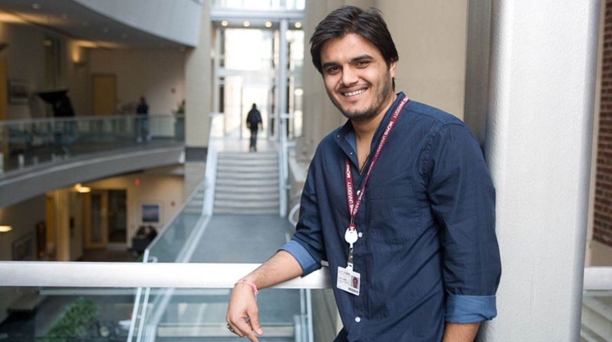 Close up of Hardik Goswami at MCPHS