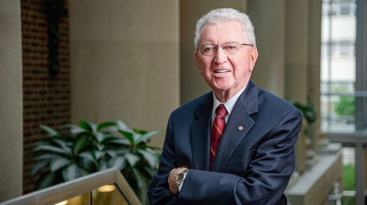 Close up of Former MCPHS President Charles F. Monahan, Jr. 